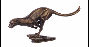 Gietijzeren beeld - Rennende poema - sculptuur