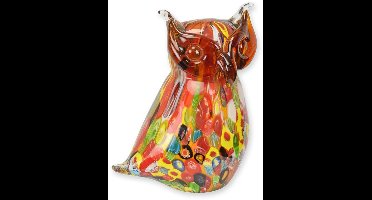 Uil - Glazen beeld - Murano style - 28,4 cm hoog