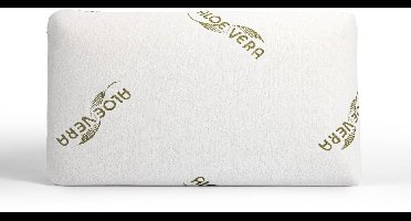 Orthopedisch Aloe Vera Viscogel Kussen - 70x42x15cm - Wit - Geschikt voor elke kussensloop