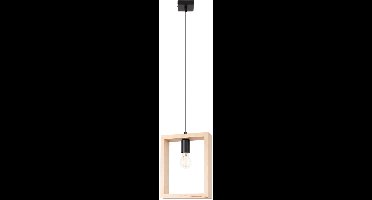 Sollux Lighting Hanglamp Aries - 133x24x8cm - E27 - natuurlijk hout - staal/hout