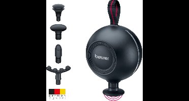 Beurer MG 101 SensorBoost Massage Gun – REVOLUTIONAIR ONTWERP – Ergonomisch rond - Druksensor - Stil en Compact – 5 Intensiteiten – 5 Opzetstukken – 3 Jaar Garantie