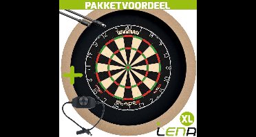LENA Dartbordverlichting Basic XL (Plain ) + Dimmer + Verlengkabel (2.5m1)