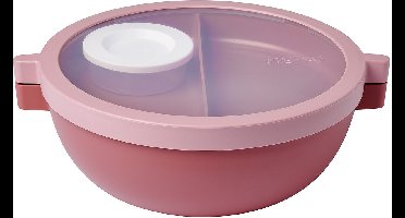 Mepal Vita Basic bento lunchbowl - 1500 ml - 4 vakken waarvan 2 uitneembare bakjes - Bento box - Salade lunchbox - Vivid mauve