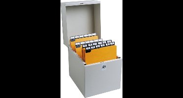 Exacompta Steekkaartenbak - klassement 500 steekkaarten in hoogte - 200x125mm - Grijs - 54718E