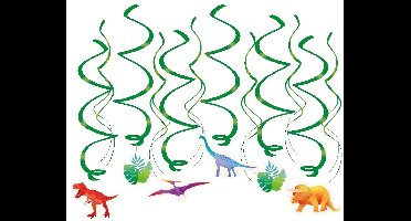 Swirl decorations dino | 6 stuks