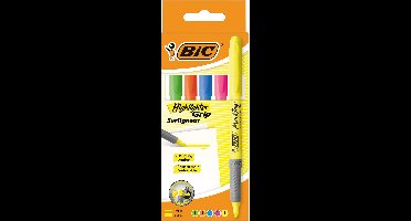 Markeerstift bic grip assorti