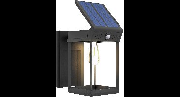 Buitenlamp - Buitenverlichting met sensor - Zonne energie - Wandlamp buiten - Ø53 x 33H cm