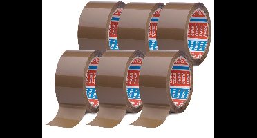 tesa verpakkingstape 64014 geluidsarme pakkettape plakband – 6 rollen bruin 66m