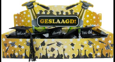 Graduation hats geslaagd - Partybox (24 stuks)
