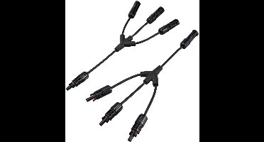 Sygonix SY-6407992 Zonne-energie-aansluitingen Adapterkabel Zwart 36 cm