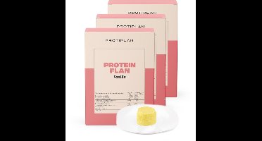 Protiplan - Vanille Flan - 3 stuks - 3 x 7 x 23,5 g - Koolhydraatarm dessert