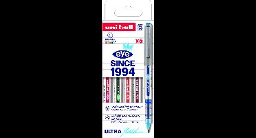 Rollerpen Uni-ball Eye UB157 medium assorti 5 stuks