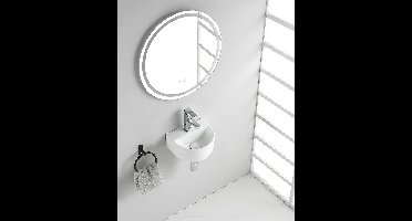 Wiesbaden Lara fontein 30x25x12cm halfrond wit