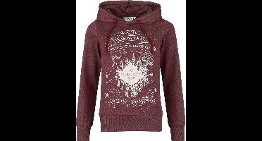 Harry Potter Marauder's Map Dames Trui met capuchon - bordeaux - M