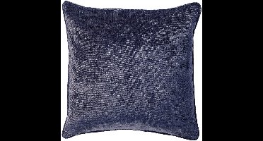 Dutch Decor LEWY - kussenhoes 45x45 cm - glansvelours - Insignia Blue - blauw - met rits - zonder binnenkussen
