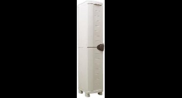 RUIMTESVER 35 PLASTIKEN Hoge kast 1 Deur met planken - l 35 xd 45 xh 184 cm - Ruimtebesparend bereik - Binnen en buiten