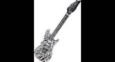 Vegaoo - Opblaasbare rockgitaar met zebraprint