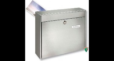 Brievenbus Burg Wächter - wandbrievenbus - Borkum - zilverkleur - RVS