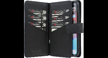 iPhone 11 Pro Bookcase hoesje - Pierre Cardin - Effen Zwart - Leer