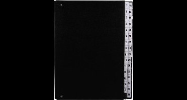 Kangaro sorteermap - A4 - zwart - 31-delig - K-55677