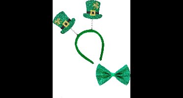 WIDMANN - Saint Patrick haarband en strik voor volwassenen