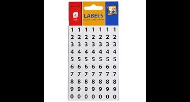 Soho Etiketten 0-9 5 Mm Papier Zwart 2 Vellen á 70 Stuks