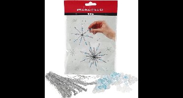Creotime Knutselpakket Sneeuwvlokken maken - Knutselen met metallic chenille