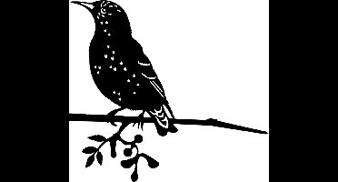 Art Bizniz tuindecoratie Geluksvogel Spreeuw roest metaal - 340mm breed - 2mm dik