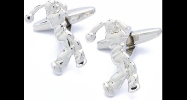 Manchetknopen - Golfer met Golfclub Zilverkleurig