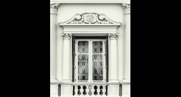 Dutch Wallcoverings vliesbehang gebouw/raam - grijs