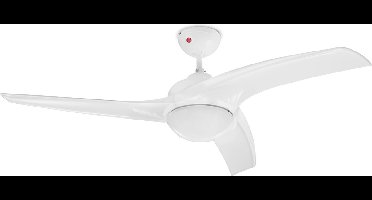 Plafondventilator Tristar VE-5817 - Ventilator met licht - Ultra Stil - Ceiling Fan met Timerfunctie en Afstandsbediening - 3 Instelbare Standen - Ø 132 cm - Wit