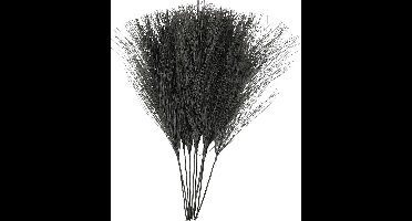 Creotime Kunstveren 15 X 8 Cm Polyester Zwart 10 Stuks