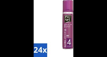 24 x Proset Haarspray Ultra Sterk 300 ml - Haarspray - 48 Uur Fixatie - Ultra Sterk - ProVitamine B5 - Langdurige Fixatie