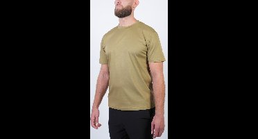 BASKO T-SHIRT - SLIM FIT - OLIJFGROEN - MAAT XXL