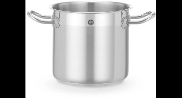 HENDI Kookpan hoog - roestvast staal met aluminium meerlagenbodem - zonder deksel - 16 x 15,6 cm - 3 liter - zilver - voor alle warmtebronnen inclusief inductie