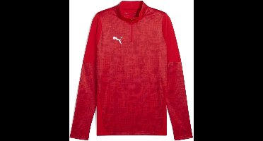 Puma Crew Sweatshirt TeamCUP Training 1/4 Zip Top 659164 Puma Red-Puma Silver-Dark Cherry-XL