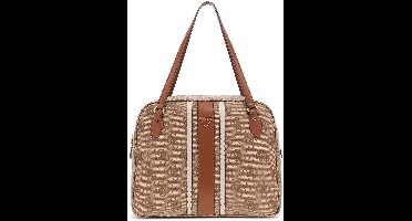 GUESS schoudertas Erenia Tote Bag Latte Logo Lichtbruin
