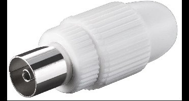 Coax IEC (v) schroef connector - plastic / recht