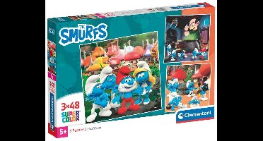 Clementoni - Puzzel - 3x48 Stukjes - De Smurfen - Puzzel Voor Kinderen - Vanaf 5 Jaar