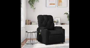 vidaXL - Massagestoel - van - zwart - kunstleer