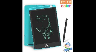 JeiibrZui Lcd-schrijftablet - Tekenbord Voor Kinderen - Hightech Flexibel Lcd Scherm & Vergrendelbare Wisknop - 1 Stuk - Creativiteit Stimuleren Blauw