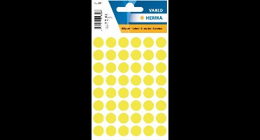 Etiket herma 1854 rond 12mm fluor geel 240st | 10 stuks