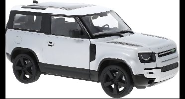 Welly Modelauto / speelgoedauto - Land Rover Defender 2020 - zilver - 8 x 8 x 18 cm - schaalmodel
