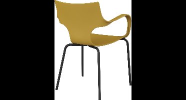 Workliving Jim Stoel - Mosterd - Zwart Onderstel