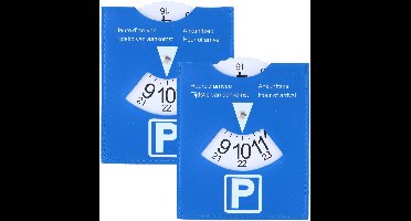 All Ride parkeerschijf - 2x stuks - draaischijf voor parkeren - 12 x 15 cm - blauw