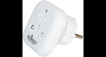 van der Meulen reisadapter wereld naar Europa wit multicolor.