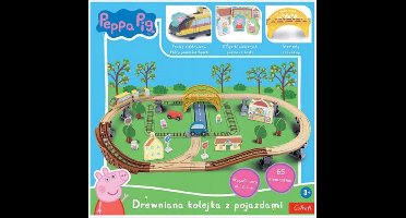 Houten Treinbaan Peppa Pig Elektrisch 65 Delen