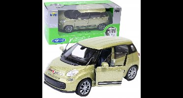 Welly Fiat 500L 2013 Model Auto Schaal 1:34-39 Goud