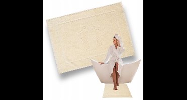Hotel Badmat 50x70 cm - Zware Katoen - ECRU - Antislip