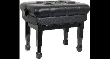 Innox PB 60BK pianobank gloss zwart, zwart kunstleer